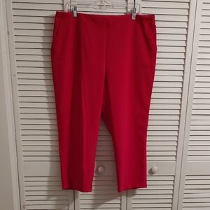 Rachel Zoe Hot Pink Cropped Straight-Leg Pants